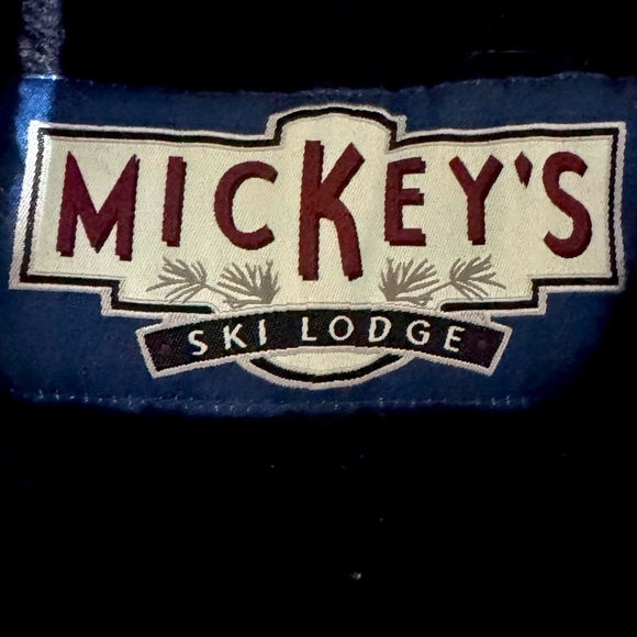 🏔️Rare 1990's Vintage Disney Ski Lodge Cream and Blue V-Neck Sweaters 100% Wool - Picture 5 of 16